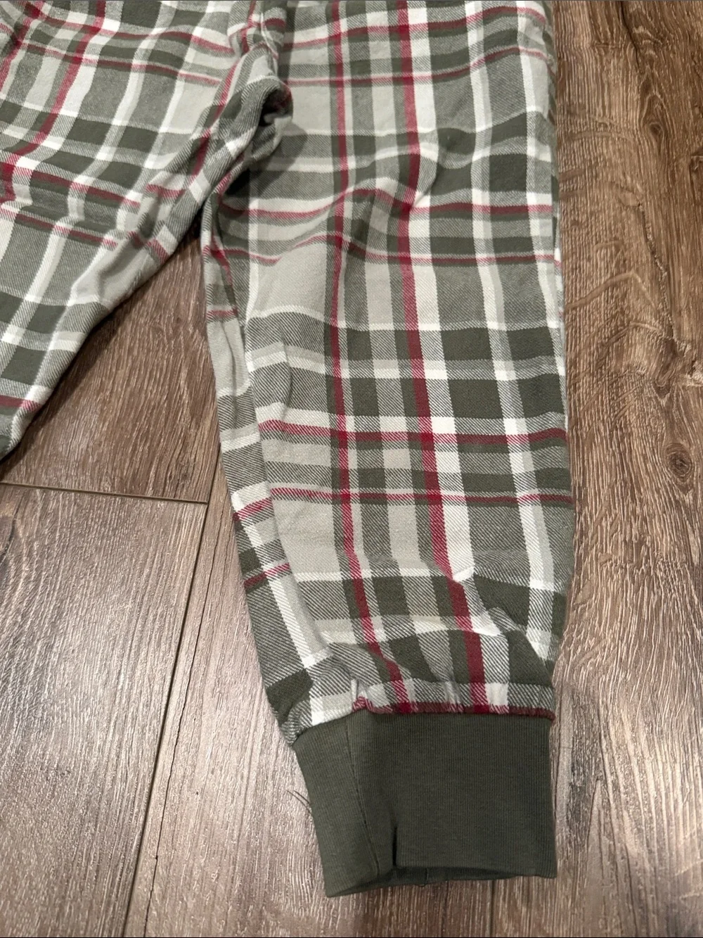 Little Bipsy Olive Green Henley Top with Plaid Pajama Pants Size: 4-5T